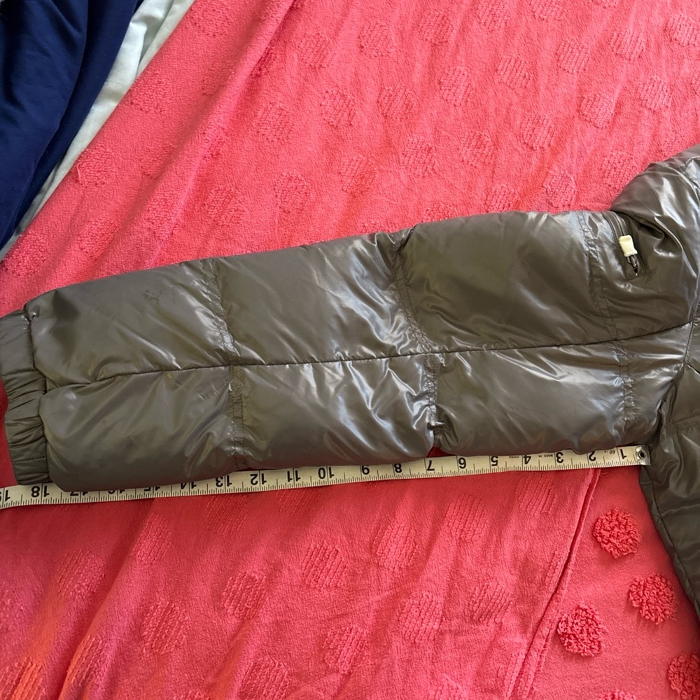 Polo Ralph Lauren Puffer Down Jacket Silver Gray Metallic Winter Women’s Size XL - Picture 11 of 11